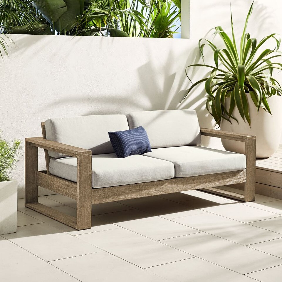 Portside Outdoor Sofa (191 cm) Weathered Grey west elm Australia